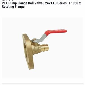PEX Pump Flange Ball Valve 2424AB Red White Valve 3/4”